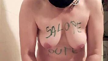 French Female Slave Performs Intense Self-Masturbation In BDSM Session.