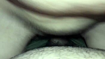 Amateur wife sucks milk from husband's cock while spying on her husband
