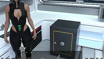 Stranded in space 56—busty teen teases step by step