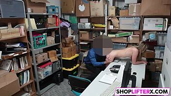 shoplifting cutie is helpless in office scenario