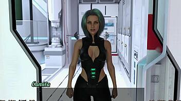 Stranded in space 56—busty teen teases step by step