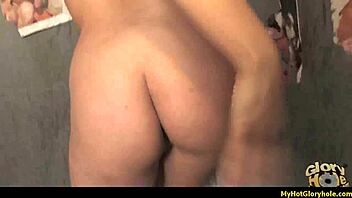Gloryhole Action with Hot Interracial Ebony Blowjob Sensation!