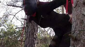 Tied Up Latina Teen in Pantyhose Rough Outdoor Fuck!