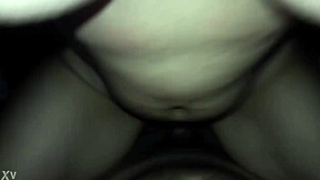 Amateur wife sucks milk from husband's cock while spying on her husband