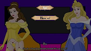 hey, wanna see ariel and cinderella in hot lesbian 3d game action?