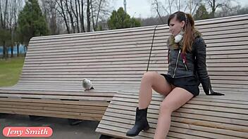 jeny smith, wanna see my pantyhose upskirt outside?