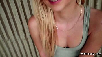 blonde bangin’ on lawn.. outdoor pov, ya know