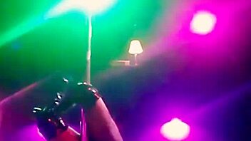 new stripper rips clothes while dancing in knee highs and thong