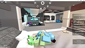 roblox furry gays enjoy comfortable oral sex in their cozy world