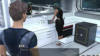 Stranded in space 56—busty teen teases step by step