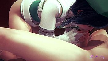 Genshin Impact yaoi femboy Venti gets wild blowjob and anal... so hot!