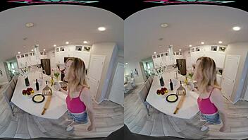 i'm vrhush hot blonde ailee anne wanting it in the kitchen. tits bouncing during cowgirl ride.