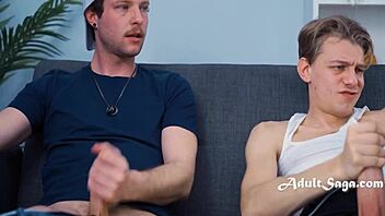 Ever wonder if straight guys jerk off together watching porn?