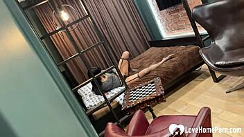 Passionate doggy style fucking in the bedroom