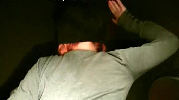 Redhead slut gets wild fucking in a public toilet scene.