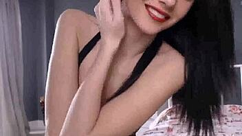 masha undresses for you on webcam, sexy brunette teen in costumes