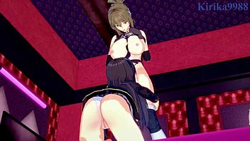 Setsuko Ohara and Chitose Kisaragi in Futanari Lesbian Sex