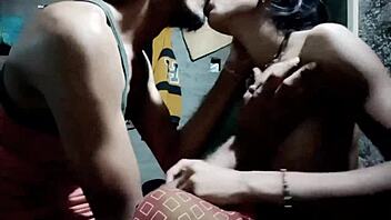 Sexy kissing scenes with Indian babe and natural tits! 😘