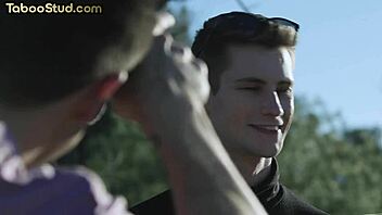 Hairy stud barebacked in foot fetish threesome with twinks