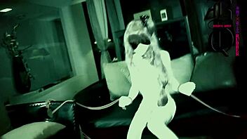 Doll bound in latex masked and controlled with condom