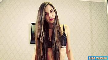 Lisa Takami gives perfect oiled handjob leading to massive cumshot.