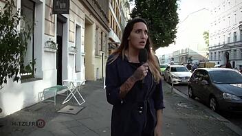 German couple fucks on street camera