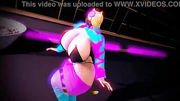Kiki’s full walk with her big assets on display