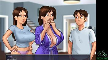Curvy milfs and hot teen in a steamy Italian game