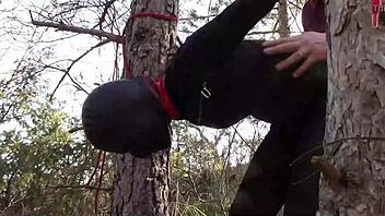 Tied Up Latina Teen in Pantyhose Rough Outdoor Fuck!