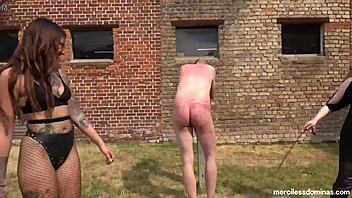 Friendly Competition with Mistress Rebekka Raynor and Nikky French Delivering Painful Strokes