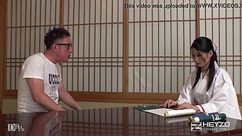 Cute Japanese Miko Aiko Nishino Gets First Creampie in Shrine