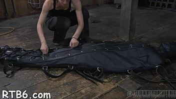 Enchanting gal endures brutal whipping session in bondage
