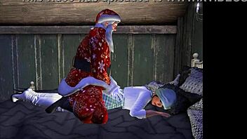 Santa Delivers Christmas Gifts Through the Back Door Instead