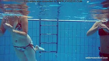 Marusia and Melisa Darkova Dive into Underwater Lesbian Fun. A Sexy Pool Adventure Awaits!