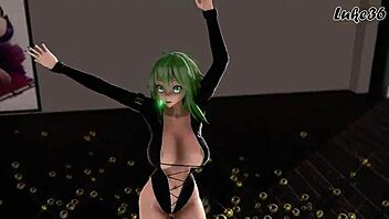 gumi vocaloid in mmd animation.