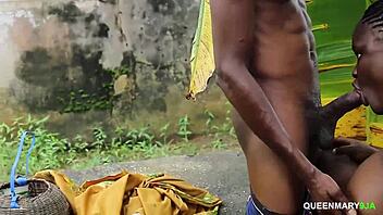 i get horny when she comes to fetch water, leading to hardcore sex in doggystyle with her big ass