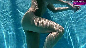 Hot Russian Jessica Lincoln Splashes In The Pool During Holiday