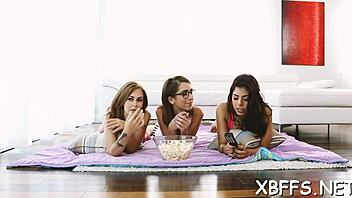 nasty teen 18+ bitches sharing one hard rod