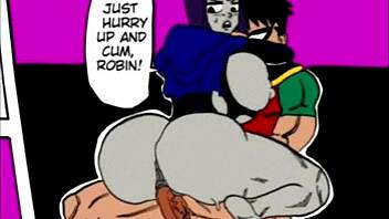 Cartoon porn with Teen Titans and big assed Raven
