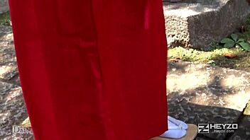 Cute Japanese Miko Aiko Nishino Gets First Creampie in Shrine