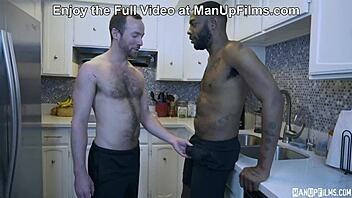 Alex Hawk and August Alexander in gay anal with monster cocks and handjobs.