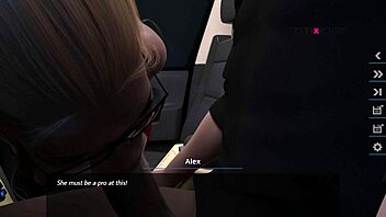 Dreams of Desire - Aby gives blowjob to Alex in the car and swallows his cum