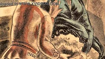 Retro animated erotica with a touch of hentai and anime