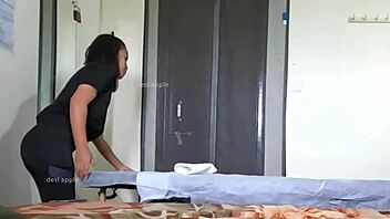 Indian Spa Worker Flashing Cock During Teen 18+ Massage Session