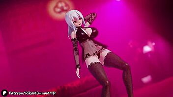 Yowane Haku’s sexy strip tease in MMD R-18 video