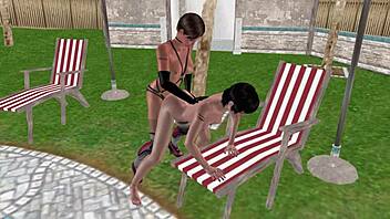 Animated 3D Sex with Cute Lesbian Girls Ducking Hard!