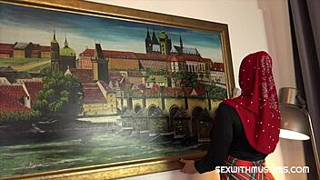 Busty Muslim babe seduces in a sexy roleplay scene late at night. Her charm captivates everyone watching.