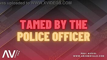 Audio story of a BDSM slave, a crossdress cop in chastity at work
