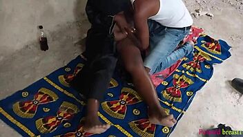 cheating wife opens her big pussy and moans as contractor's dick pounds her creamy pussy