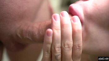 Horny couple banging hard with pussy vibrator for ass cum.